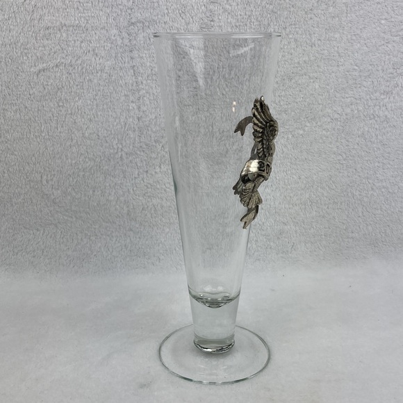 VTG Arthur Court Designs Pewter Dove Millennium 2000 Pilsner Glass 16 oz. - Picture 6 of 10